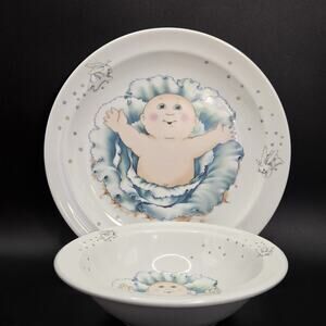 Royal Worcester Cabbage Patch Kids Bowl and Plate 1984